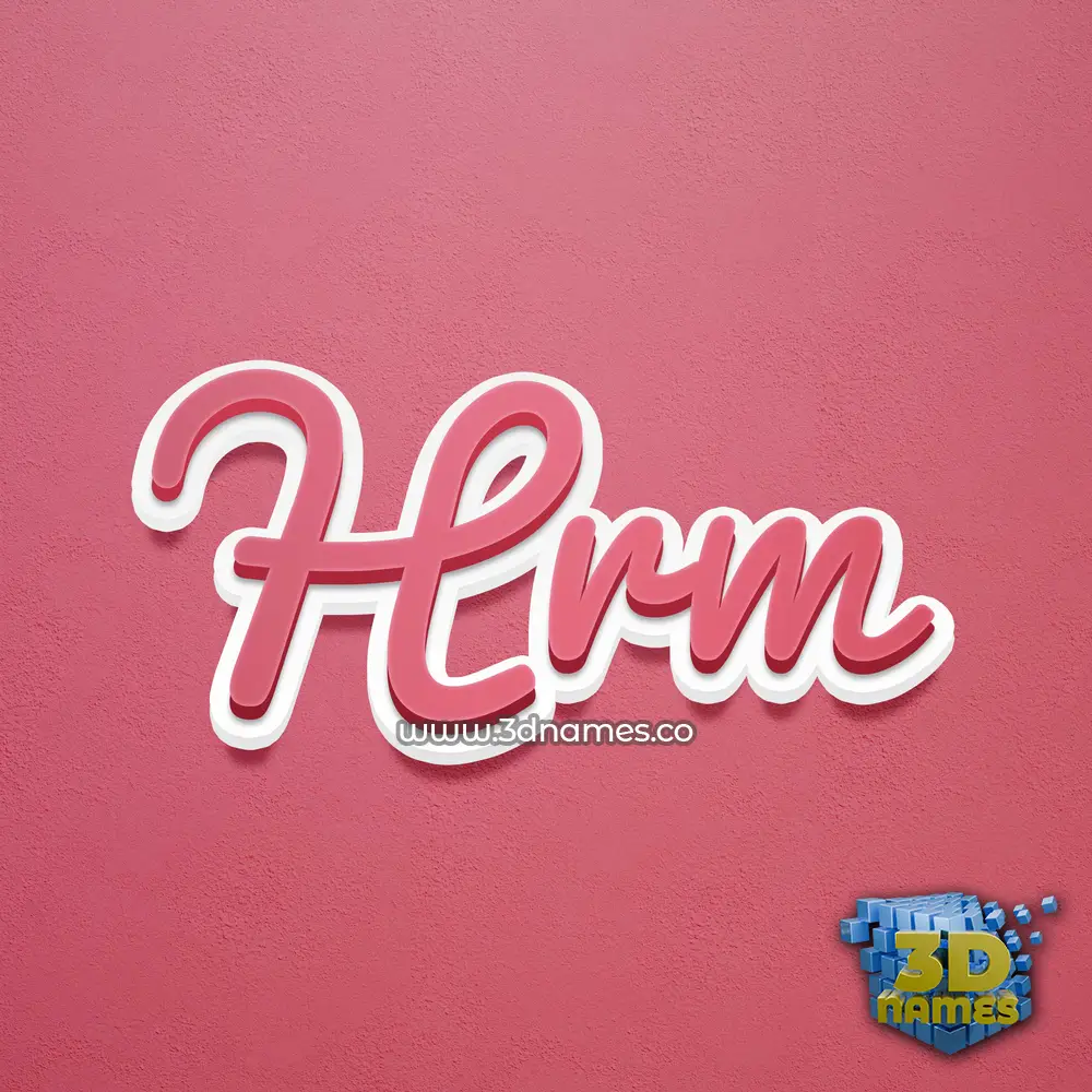 hrm in Red Scribble style - 3D name wallpaper