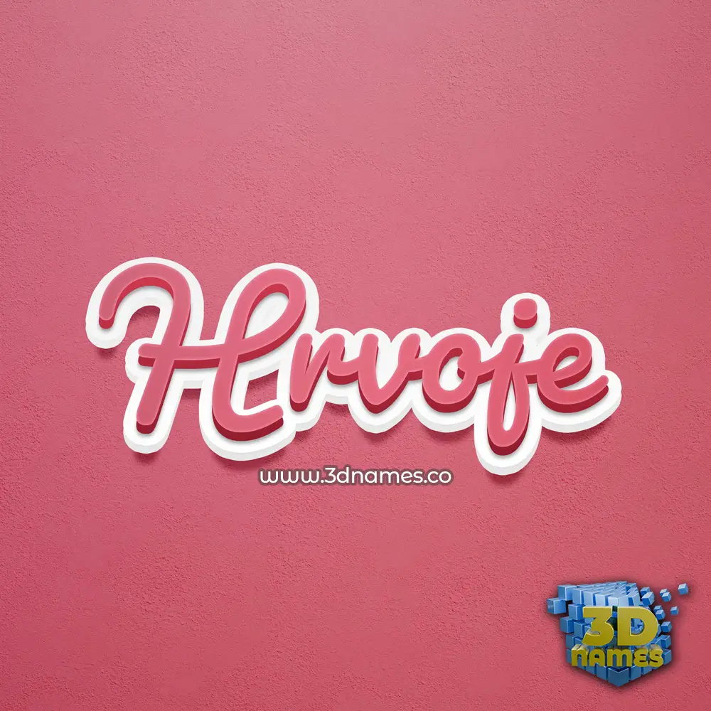 hrvoje in Red Scribble style - 3D name wallpaper