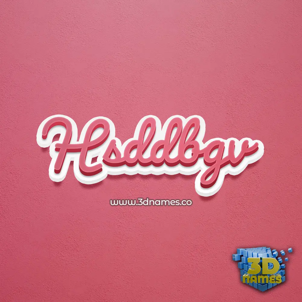 hsddbgv in Red Scribble style - 3D name wallpaper