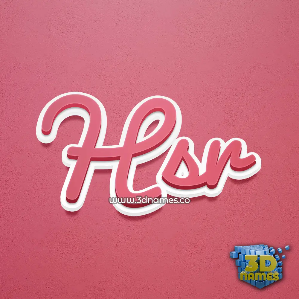 hsr in Red Scribble style - 3D name wallpaper