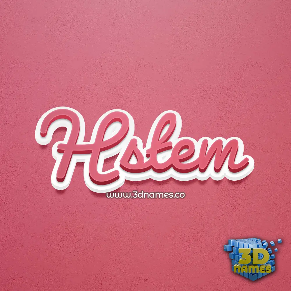 hstem in Red Scribble style - 3D name wallpaper