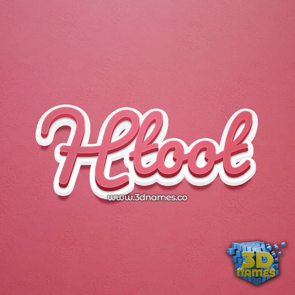htoot in Red Scribble style - 3D name wallpaper