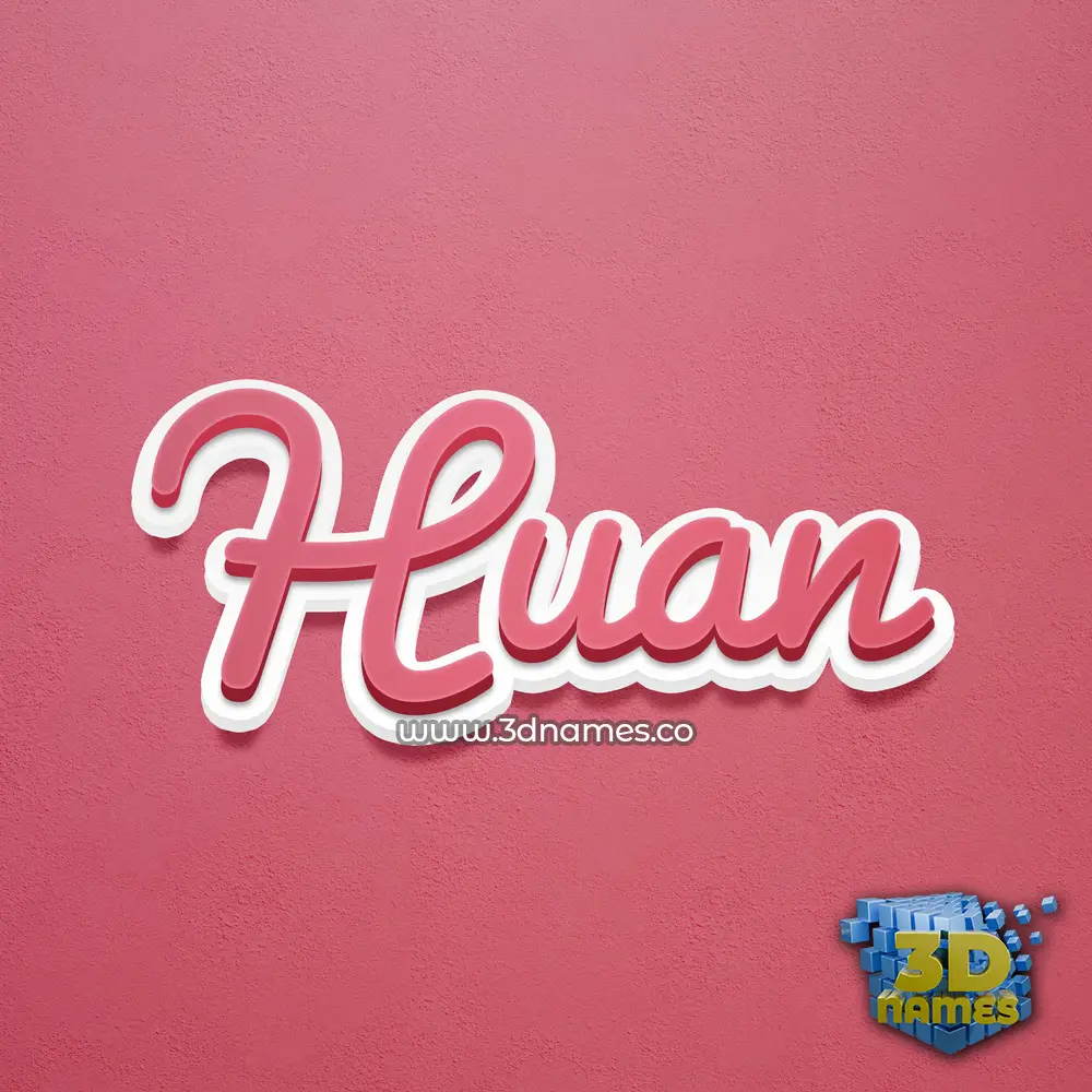 huan in Red Scribble style - 3D name wallpaper