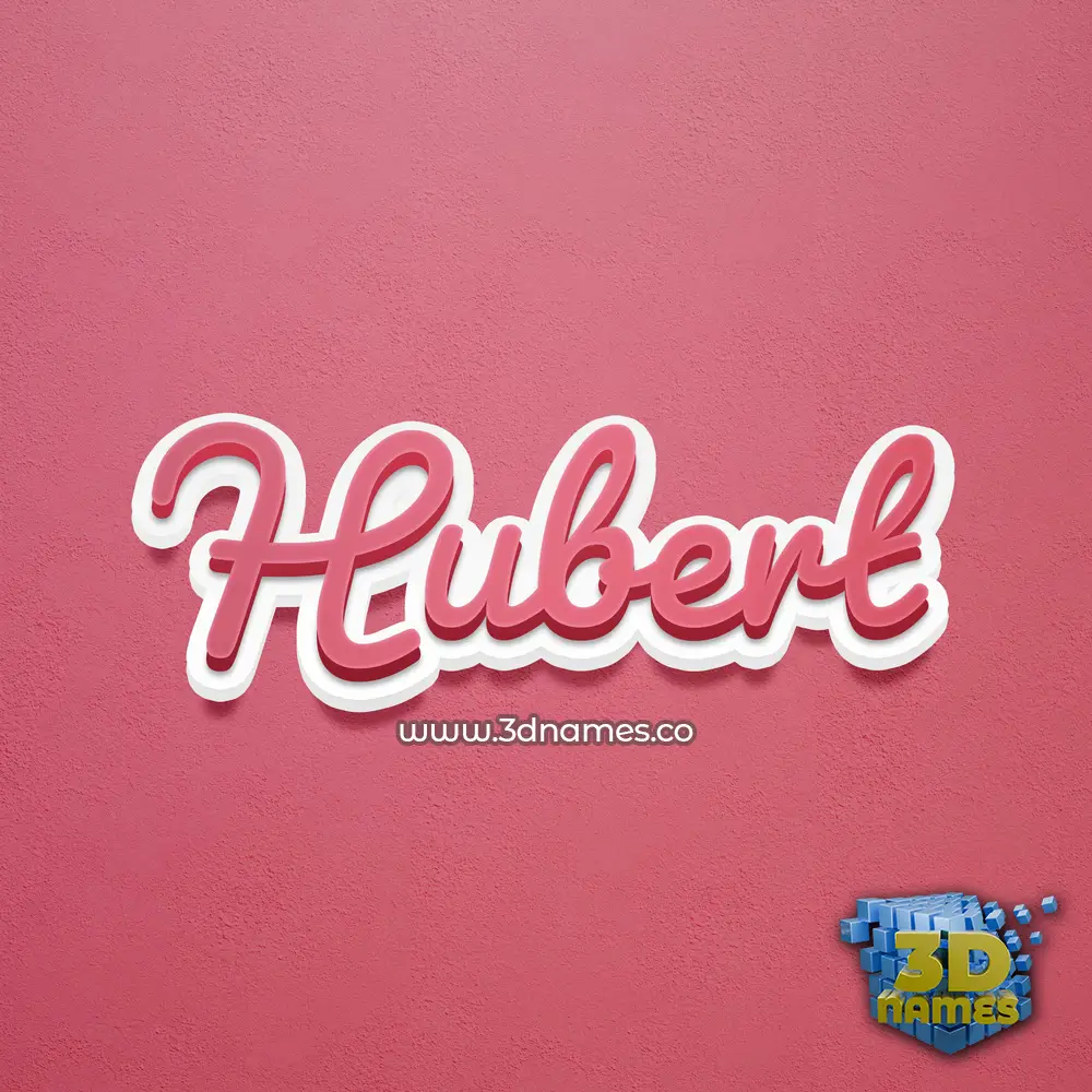 hubert in Red Scribble style - 3D name wallpaper