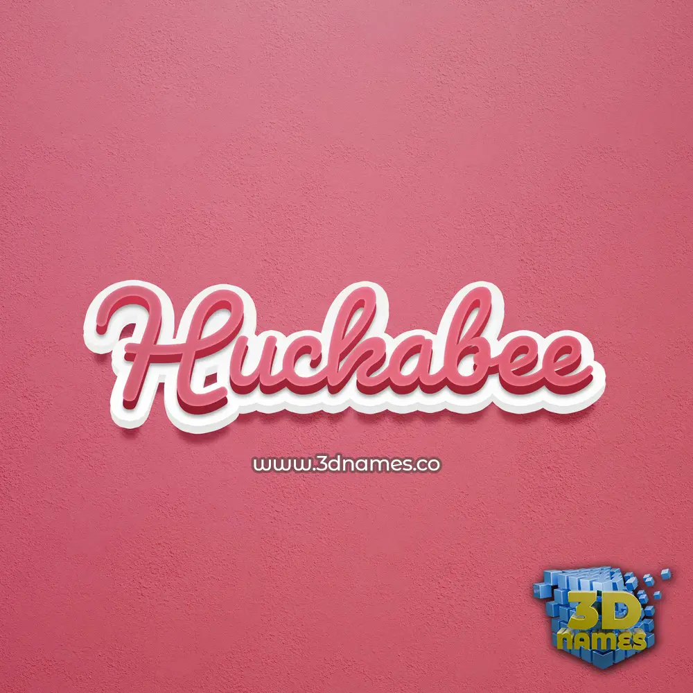 huckabee in Red Scribble style - 3D name wallpaper