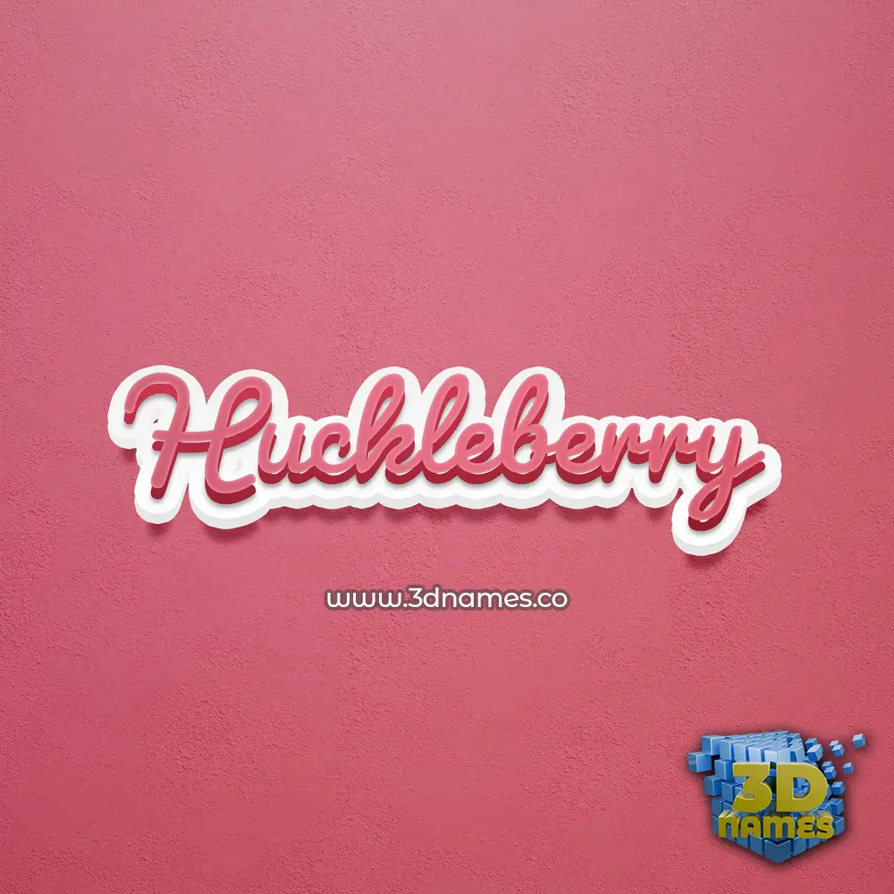huckleberry in Red Scribble style - 3D name wallpaper