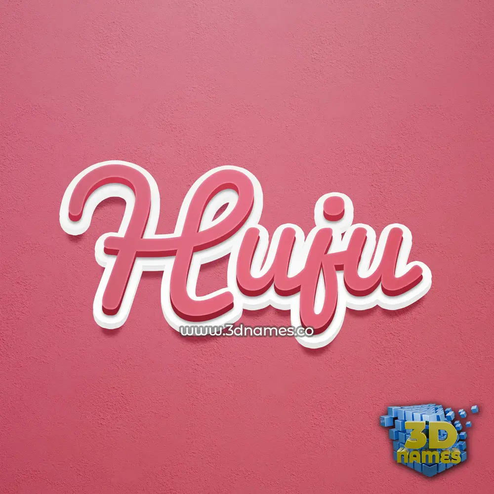 huju in Red Scribble style - 3D name wallpaper