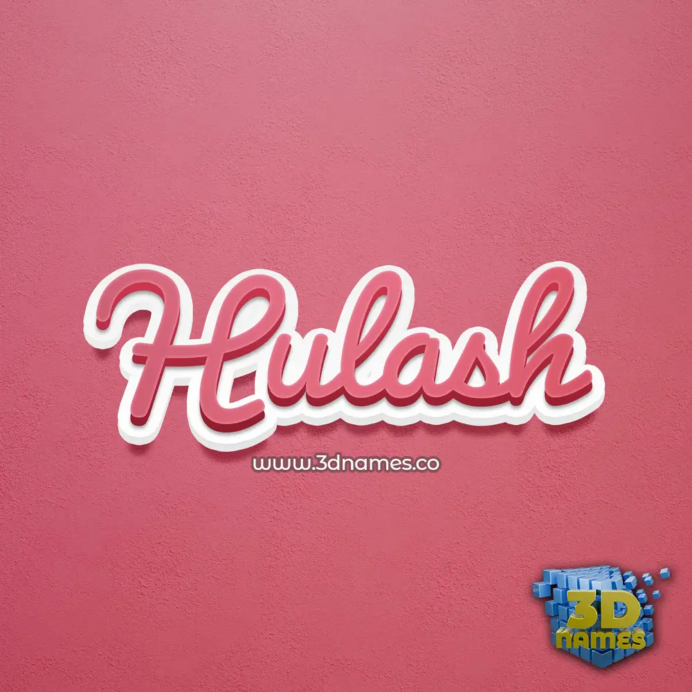 hulash in Red Scribble style - 3D name wallpaper