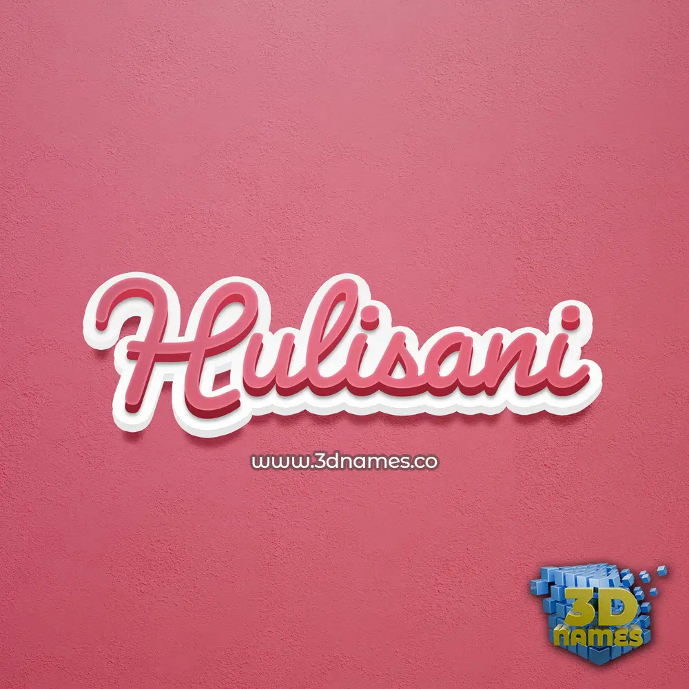 hulisani in Red Scribble style - 3D name wallpaper