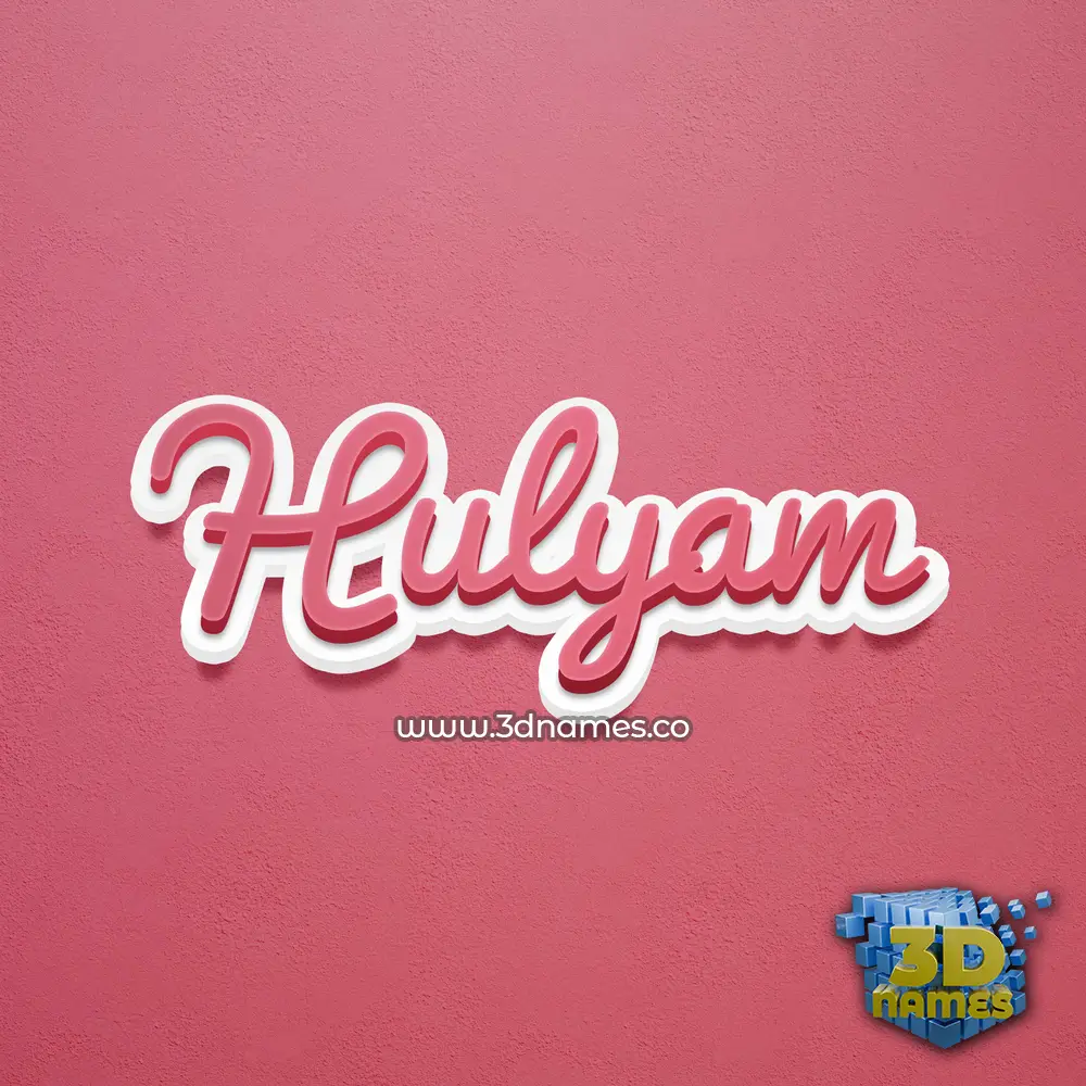 hulyam in Red Scribble style - 3D name wallpaper