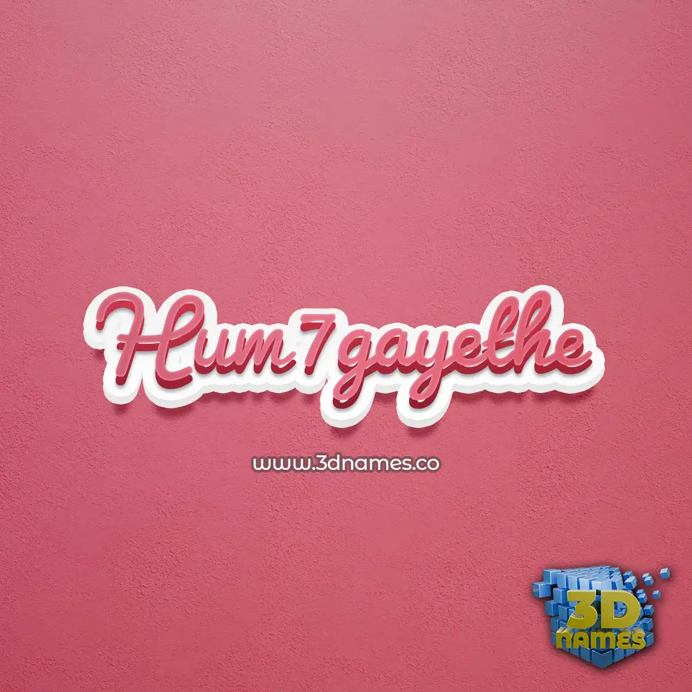 hum7gayethe in Red Scribble style - 3D name wallpaper