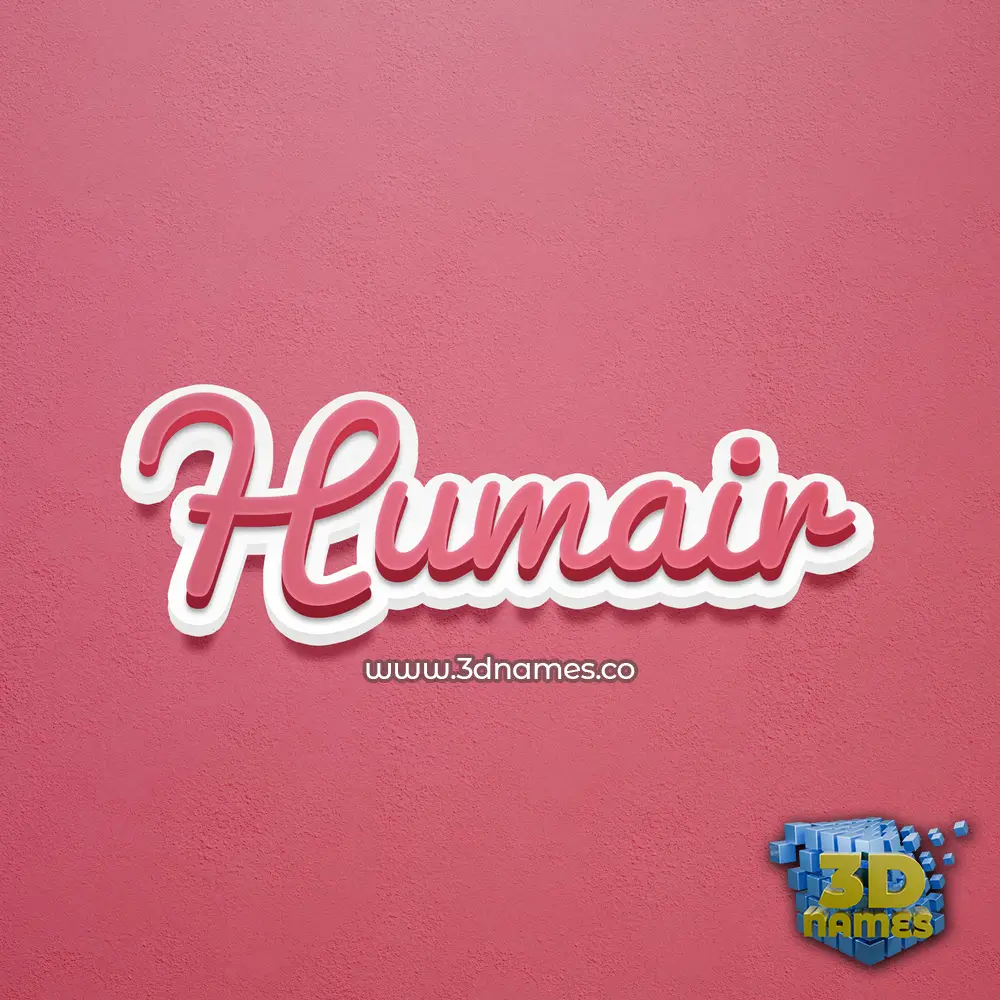 humair in Red Scribble style - 3D name wallpaper