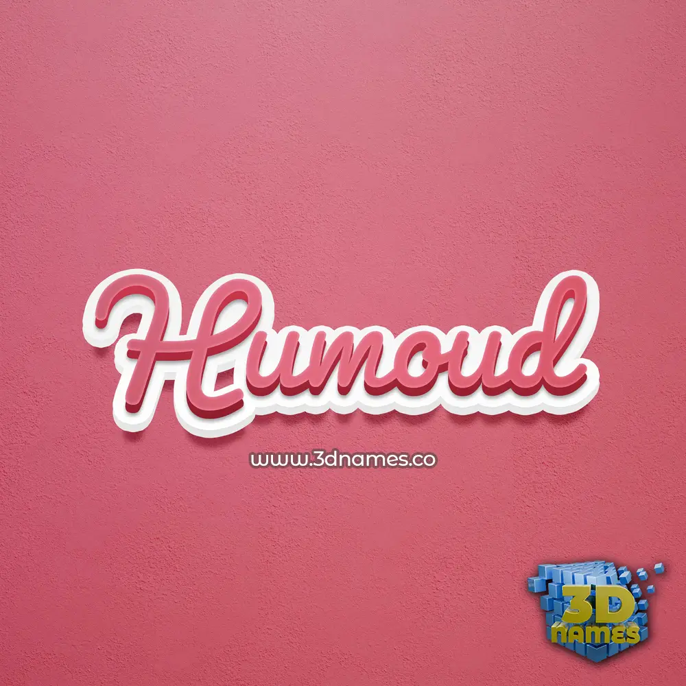 humoud in Red Scribble style - 3D name wallpaper
