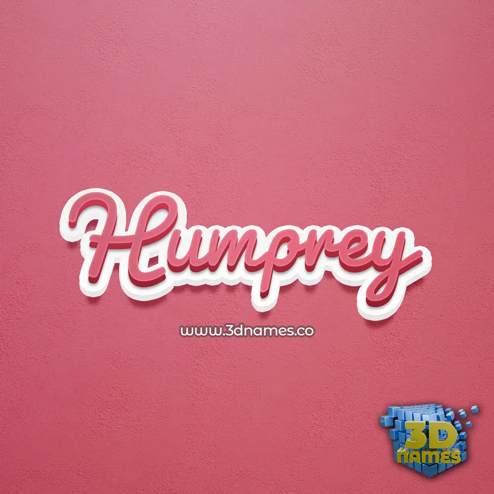 humprey in Red Scribble style - 3D name wallpaper