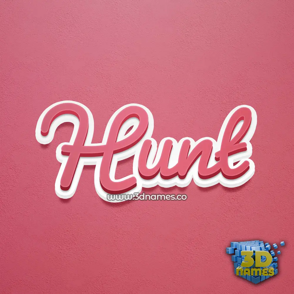 hunt in Red Scribble style - 3D name wallpaper