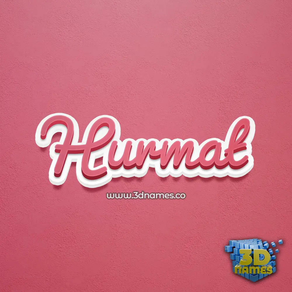 hurmat in Red Scribble style - 3D name wallpaper