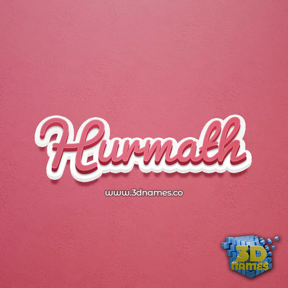 hurmath in Red Scribble style - 3D name wallpaper