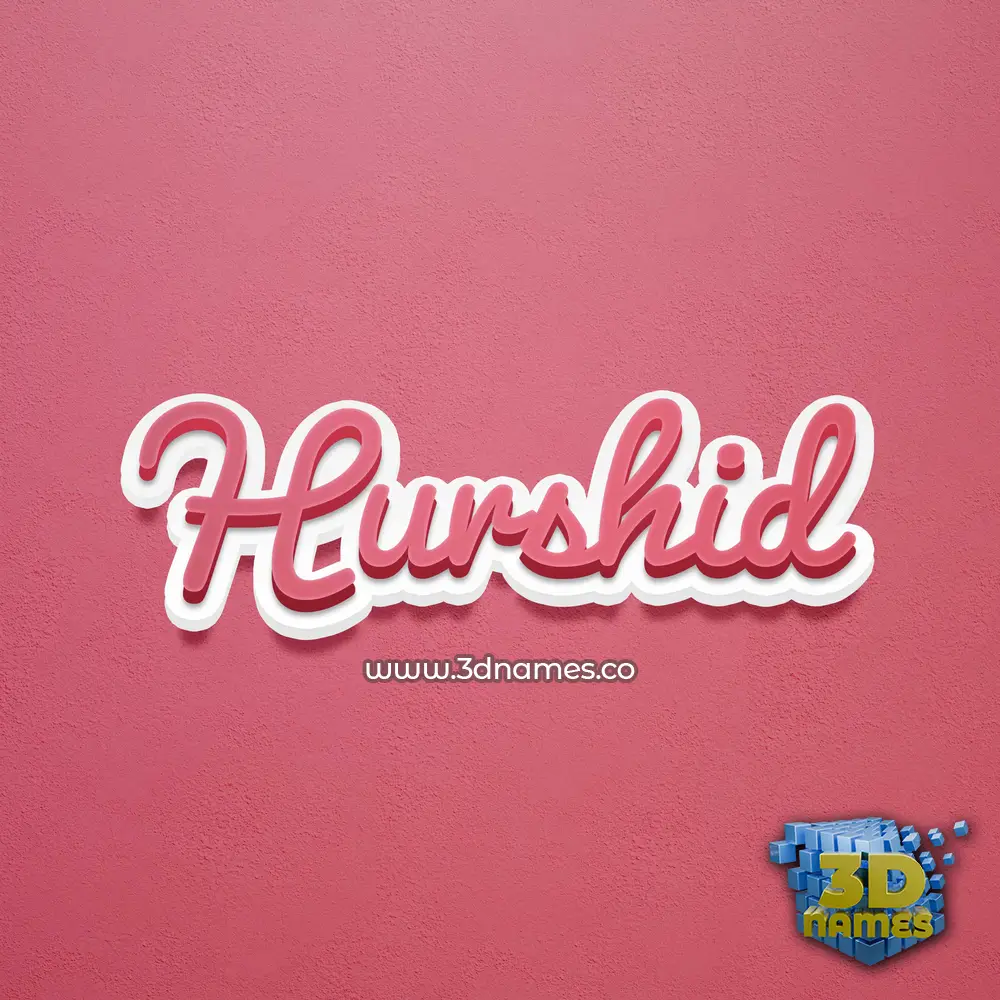 hurshid in Red Scribble style - 3D name wallpaper