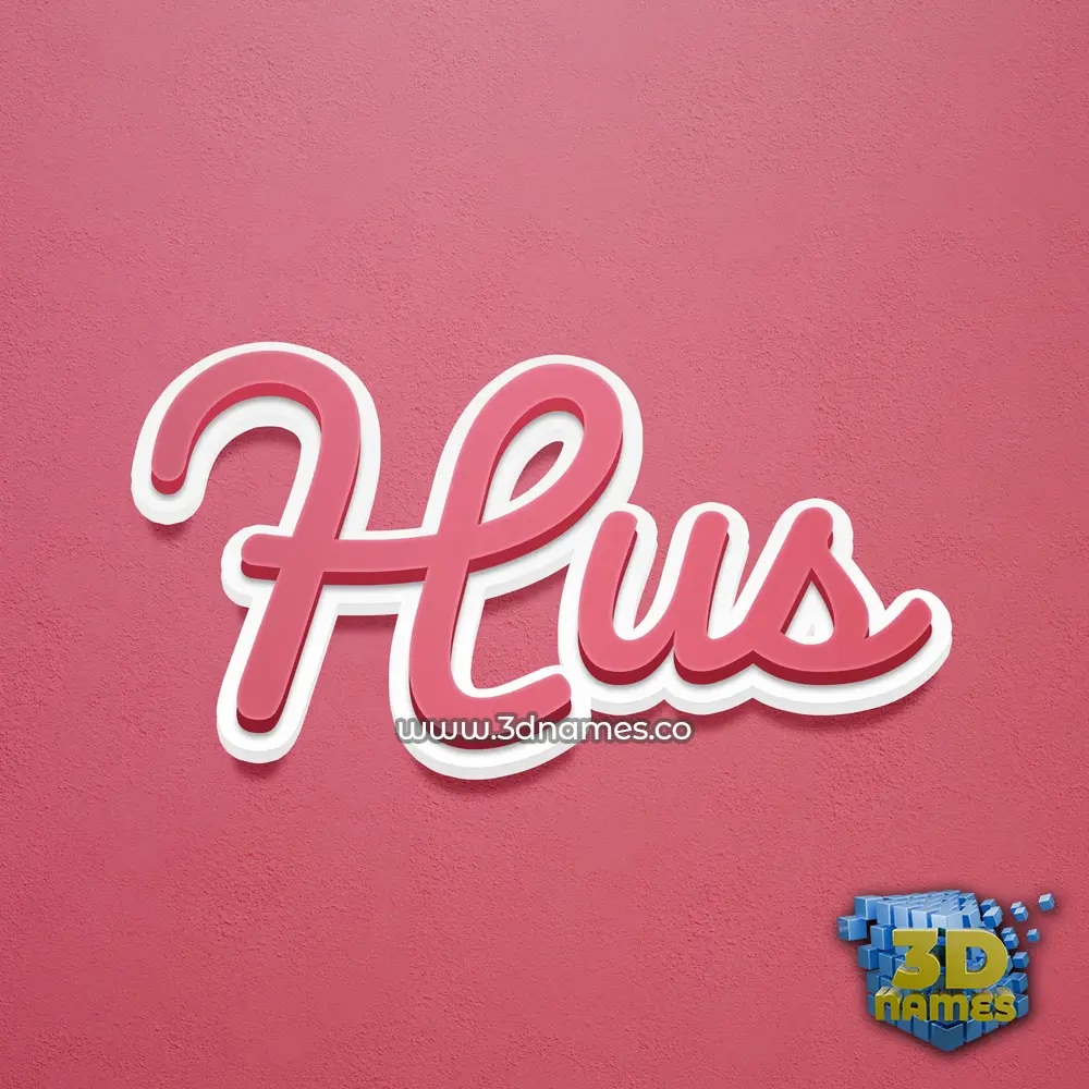 hus in Red Scribble style - 3D name wallpaper