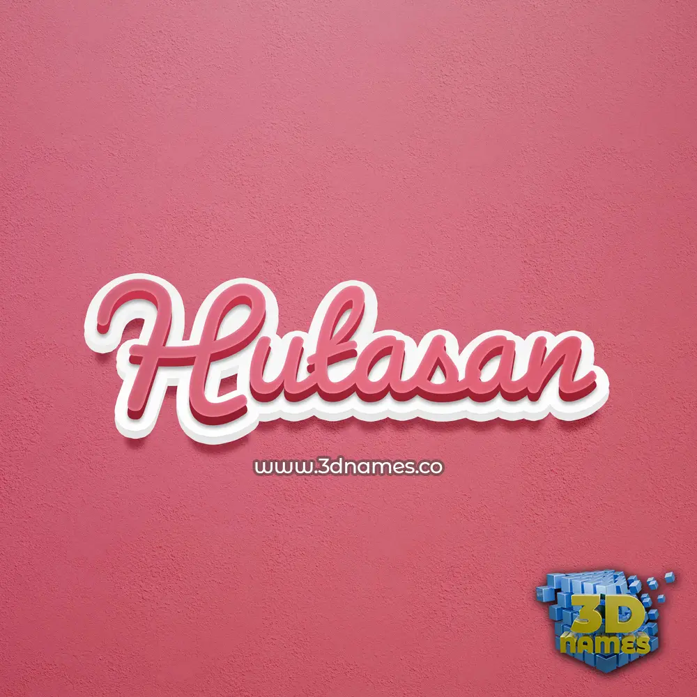 hutasan in Red Scribble style - 3D name wallpaper