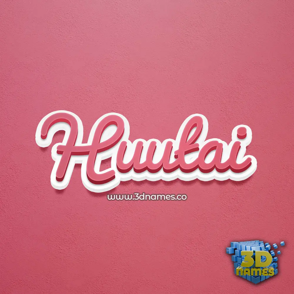 huutai in Red Scribble style - 3D name wallpaper