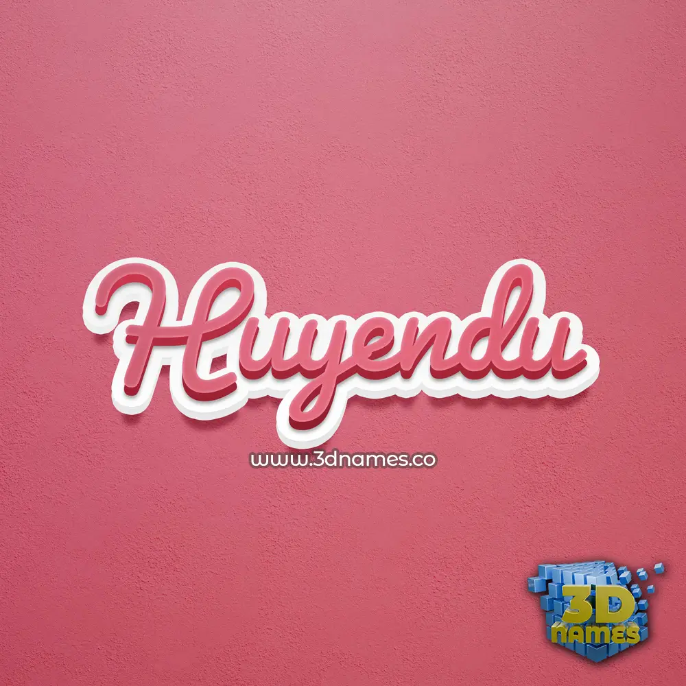 huyendu in Red Scribble style - 3D name wallpaper