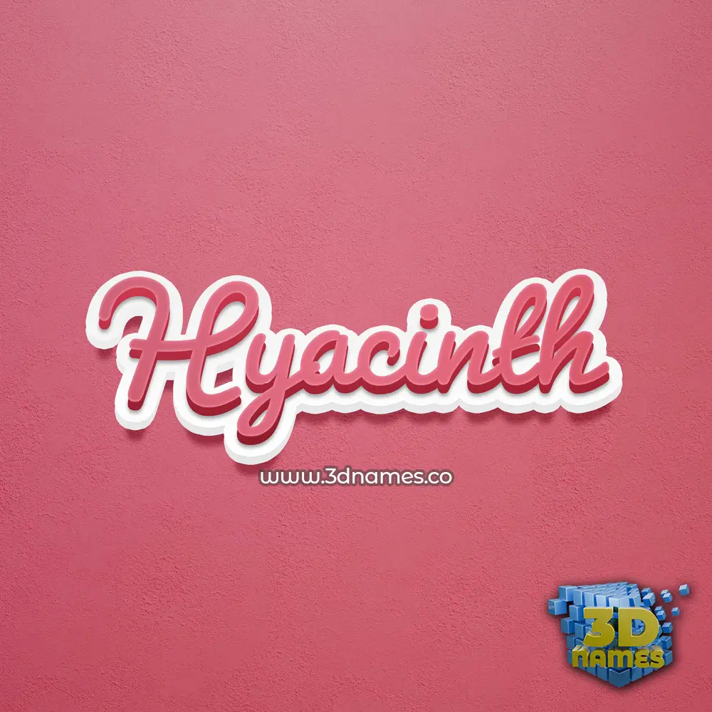 hyacinth in Red Scribble style - 3D name wallpaper