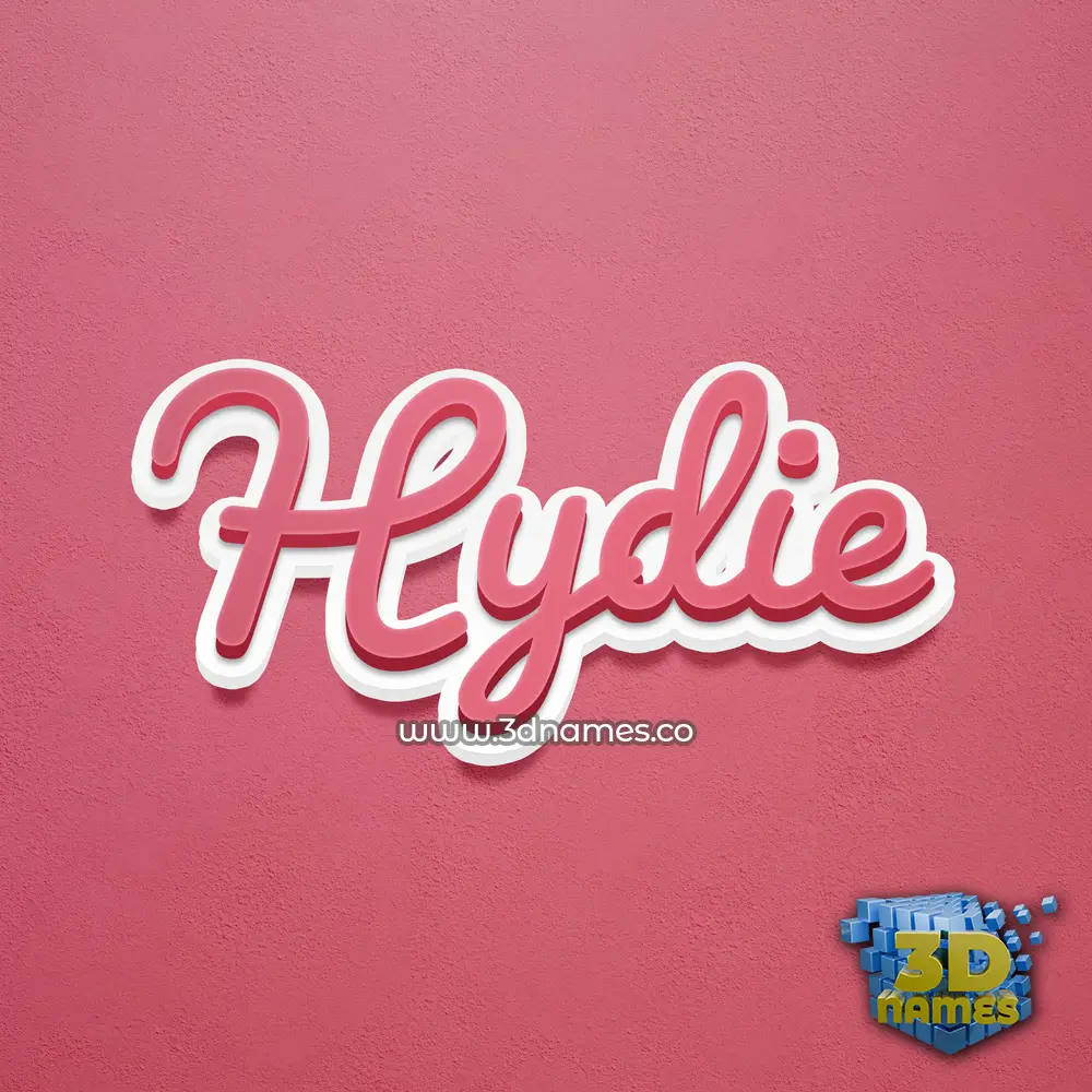 hydie in Red Scribble style - 3D name wallpaper