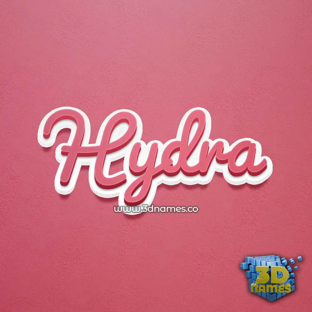 hydra in Red Scribble style - 3D name wallpaper