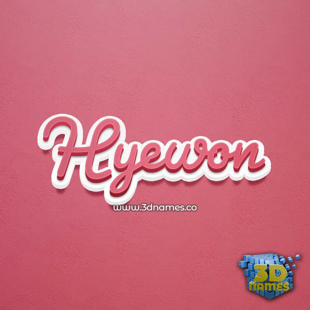 hyewon in Red Scribble style - 3D name wallpaper