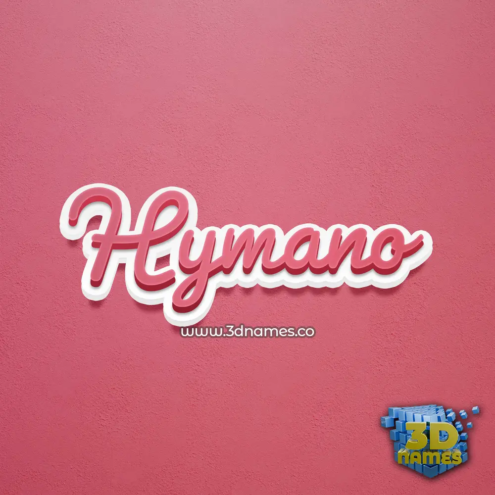 hymano in Red Scribble style - 3D name wallpaper