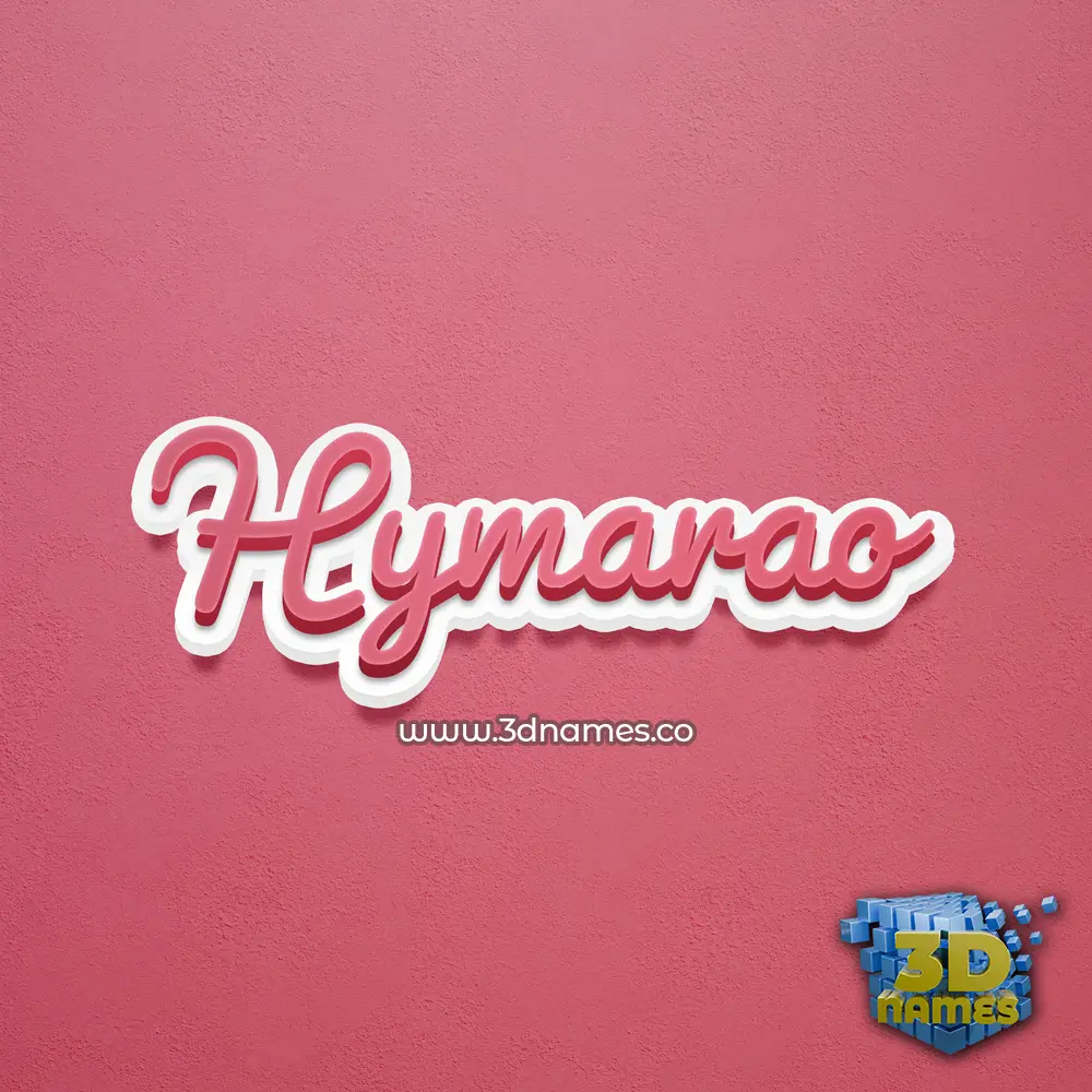 hymarao in Red Scribble style - 3D name wallpaper