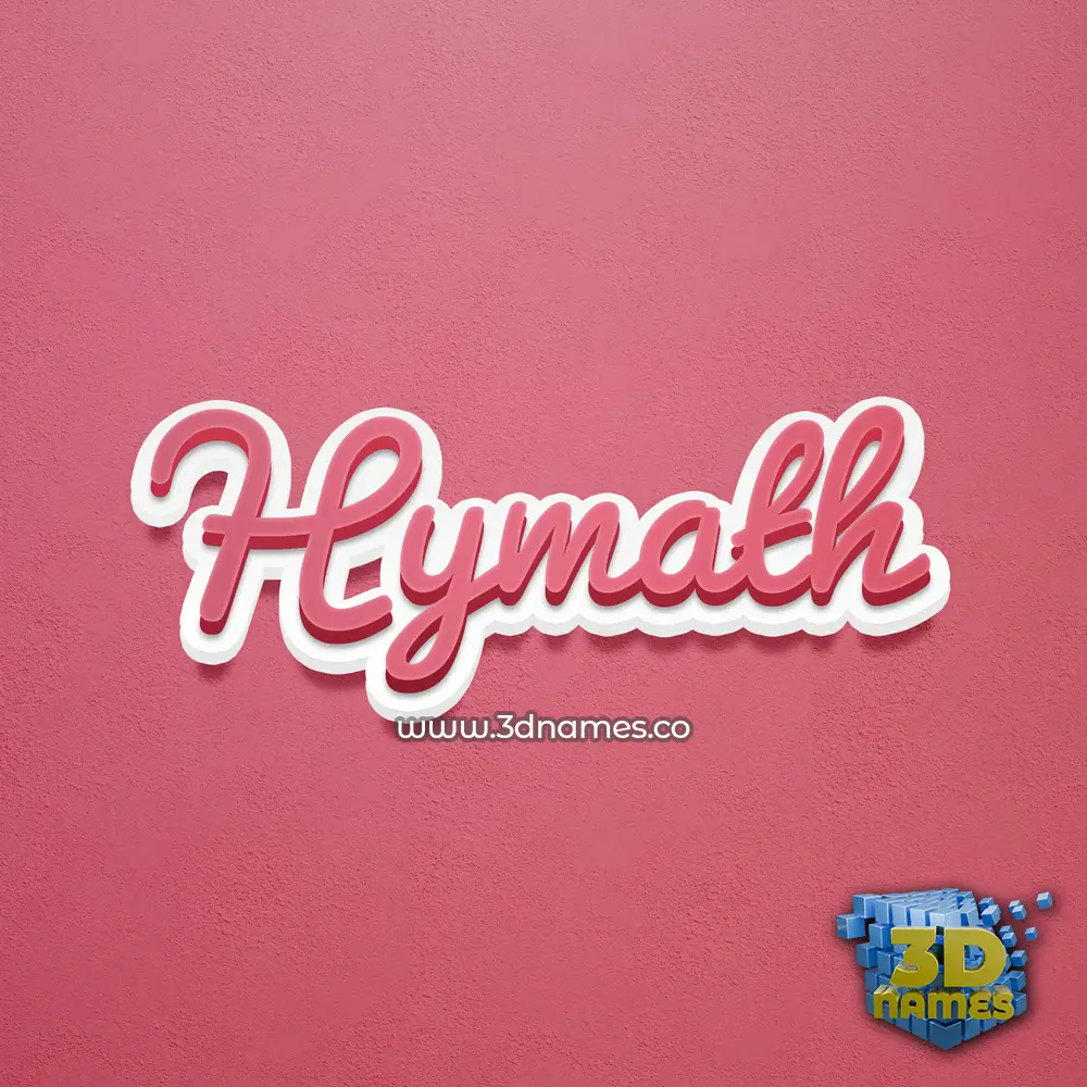 hymath in Red Scribble style - 3D name wallpaper