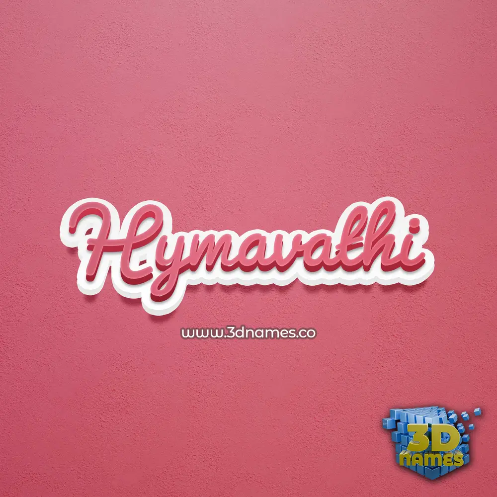hymavathi in Red Scribble style - 3D name wallpaper
