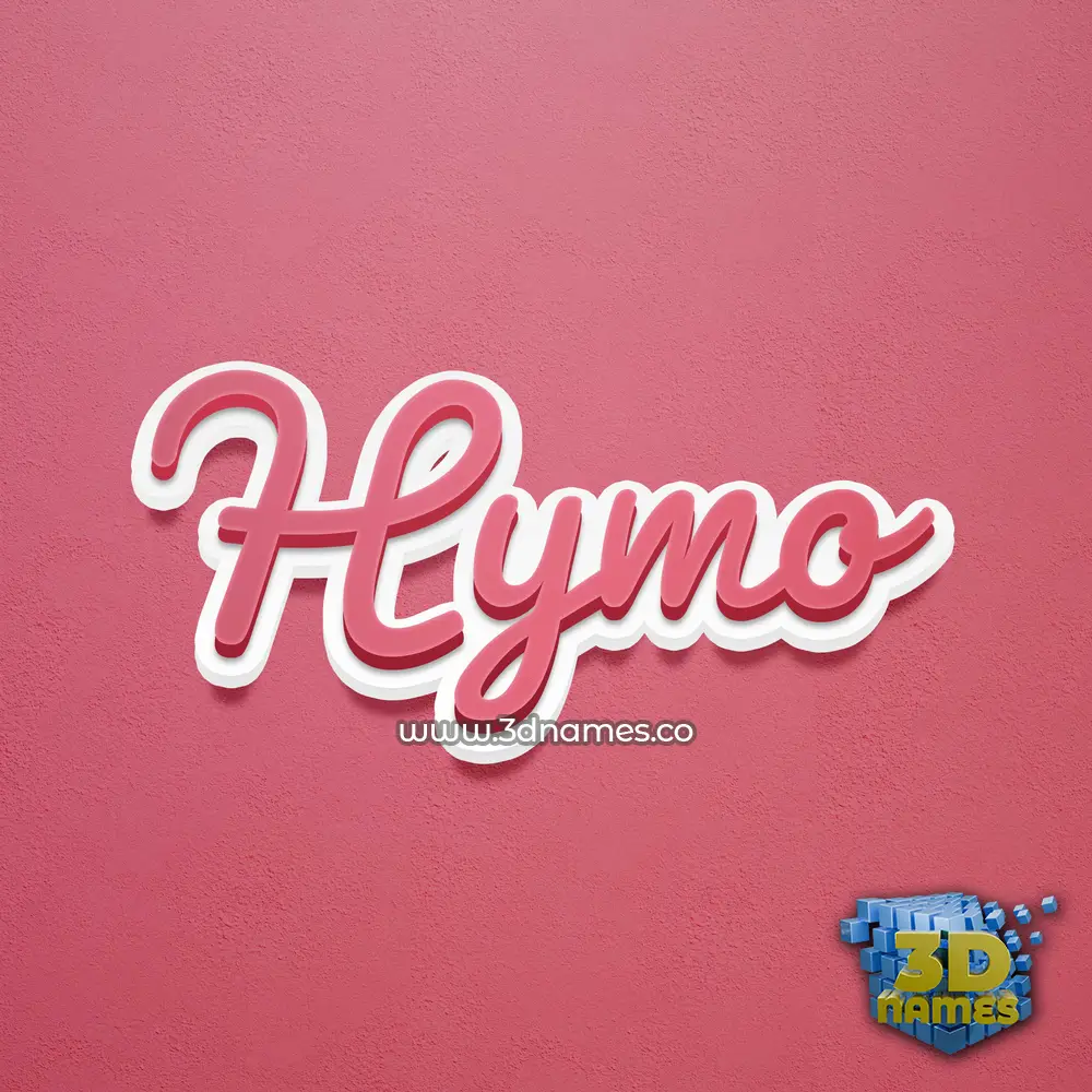 hymo in Red Scribble style - 3D name wallpaper