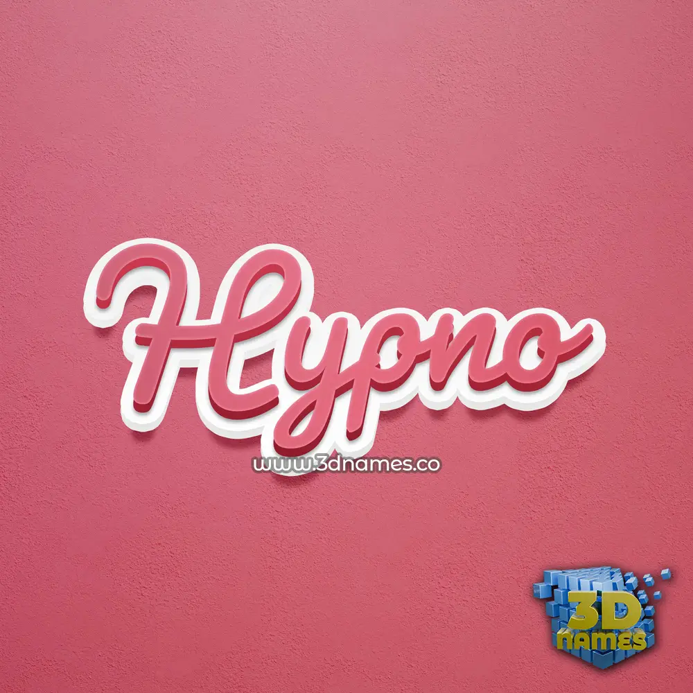 hypno in Red Scribble style - 3D name wallpaper
