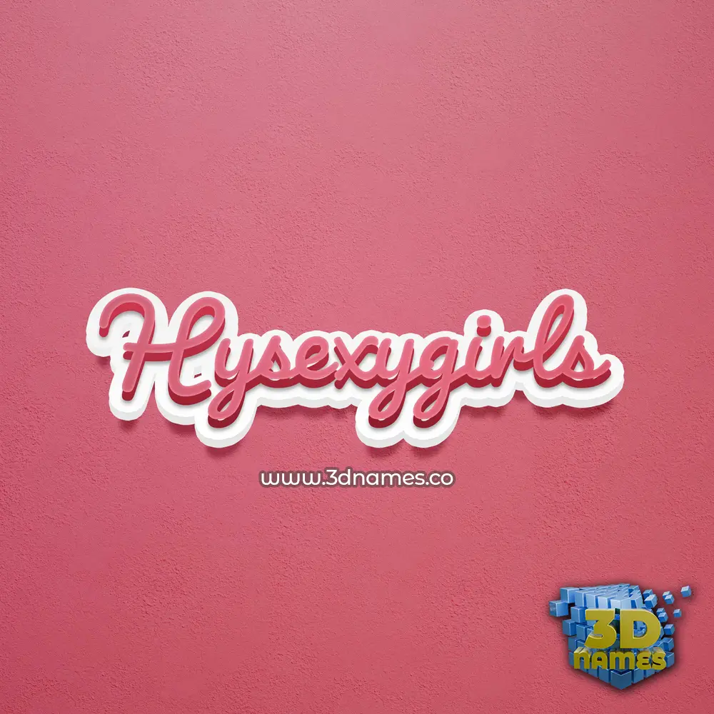 hysexygirls in Red Scribble style - 3D name wallpaper