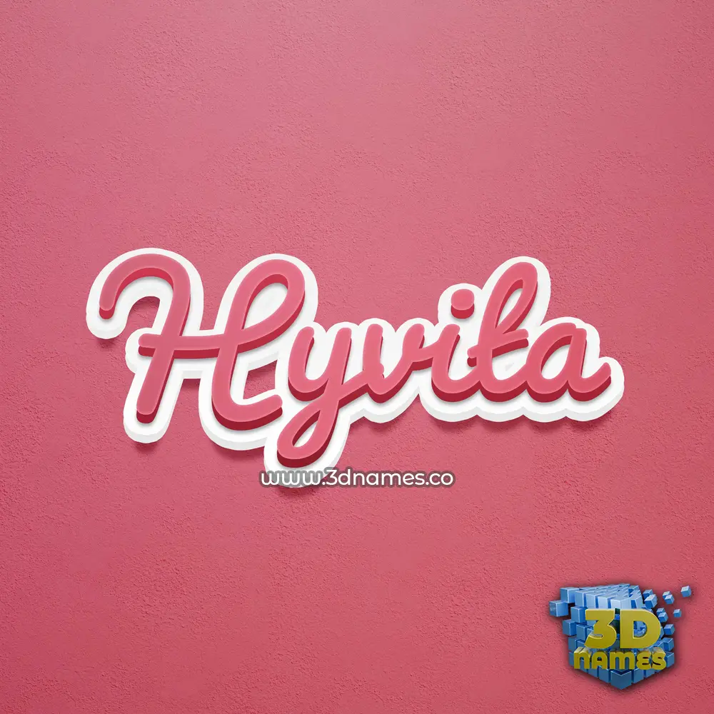 hyvita in Red Scribble style - 3D name wallpaper