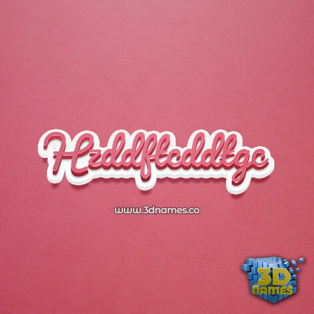 hzddftcddtgc in Red Scribble style - 3D name wallpaper