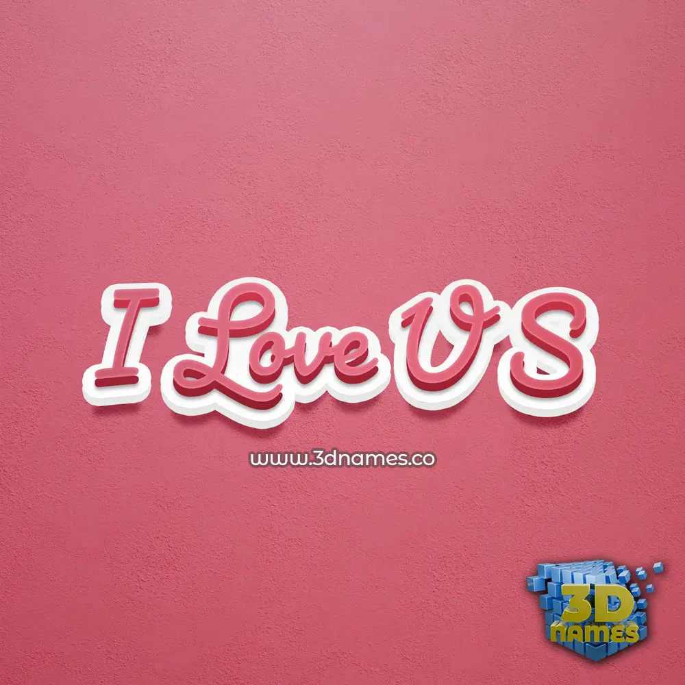 i love u s in Red Scribble style - 3D name wallpaper