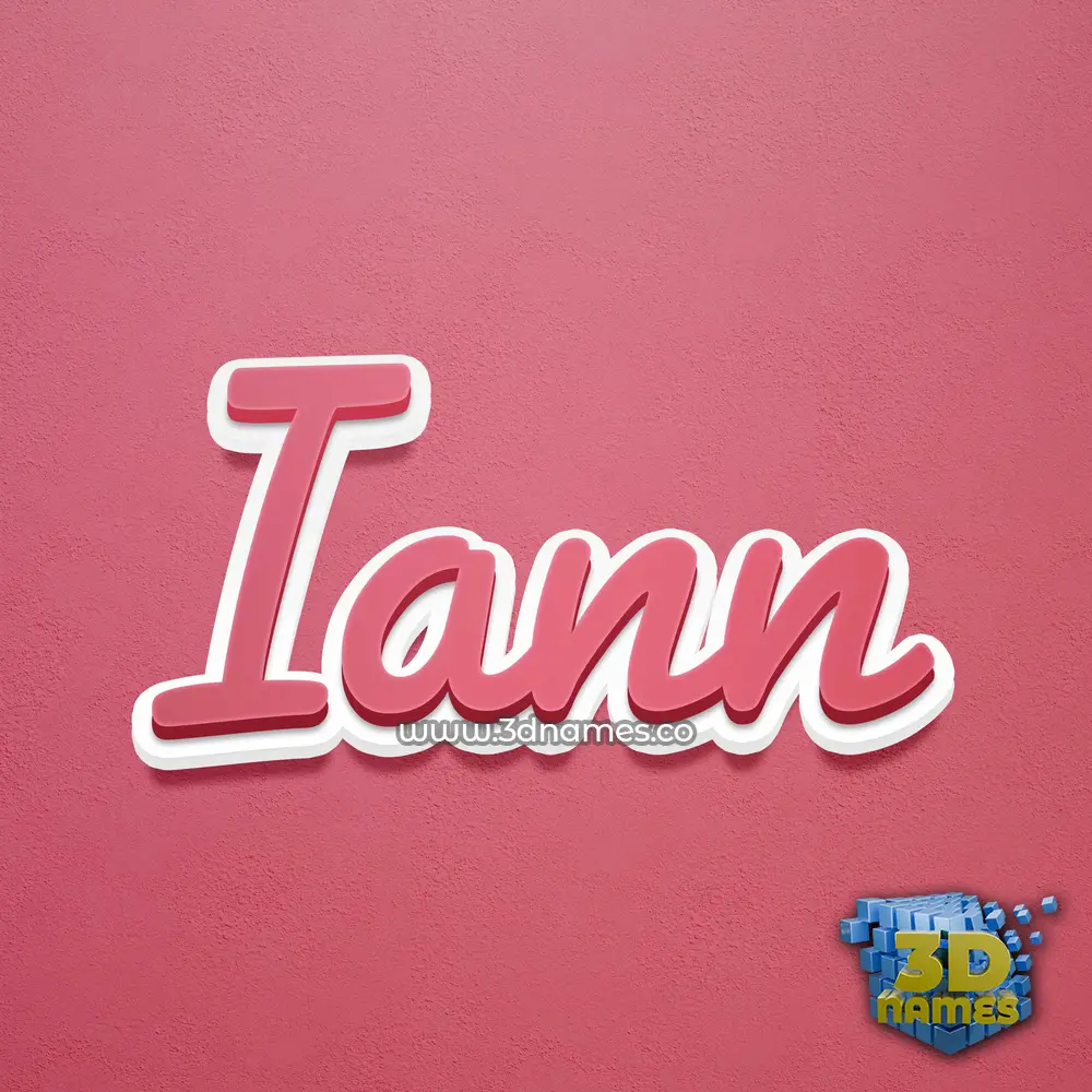 iann in Red Scribble style - 3D name wallpaper
