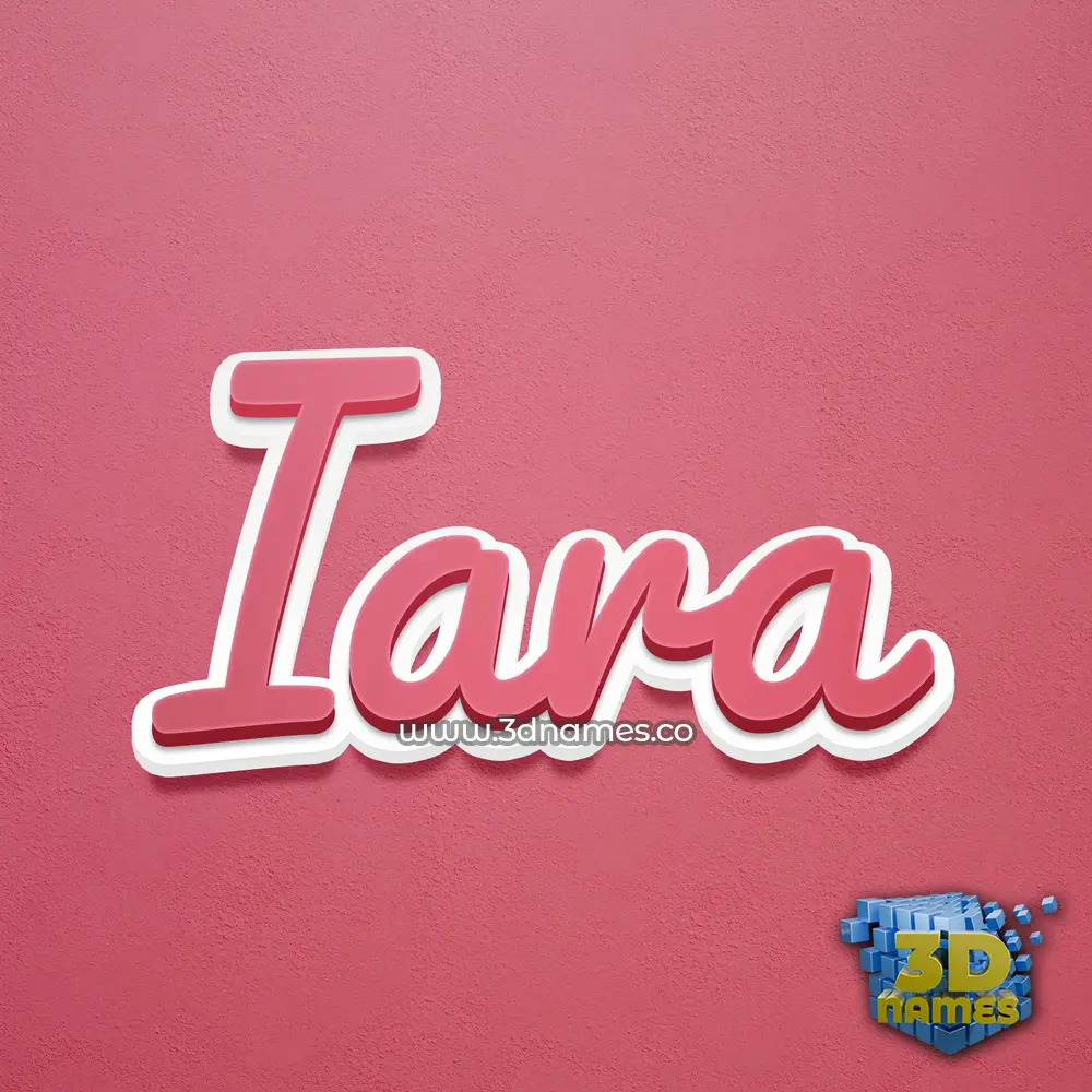 iara in Red Scribble style - 3D name wallpaper