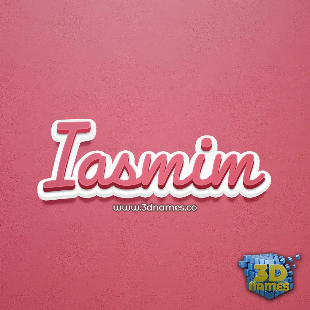iasmim in Red Scribble style - 3D name wallpaper