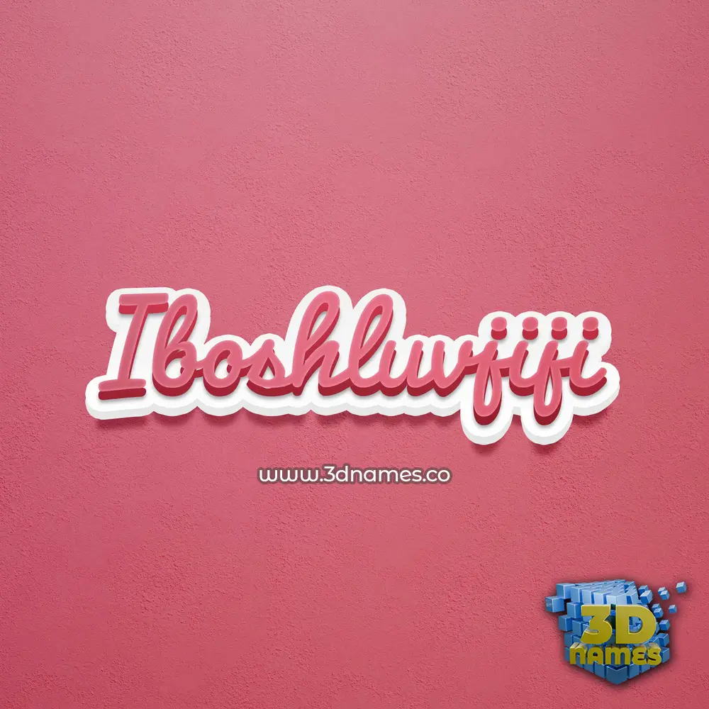 iboshluvjiji in Red Scribble style - 3D name wallpaper