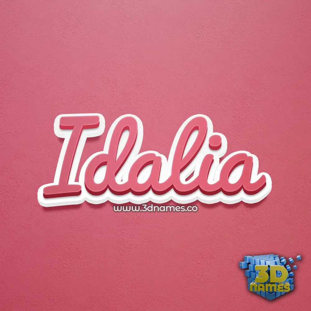 idalia in Red Scribble style - 3D name wallpaper