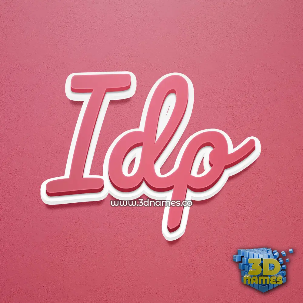idp in Red Scribble style - 3D name wallpaper