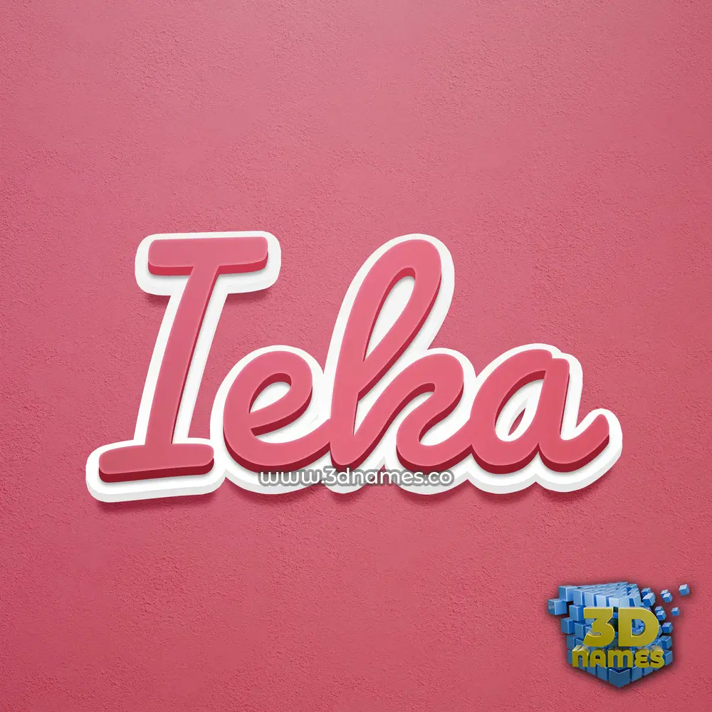 ieka in Red Scribble style - 3D name wallpaper
