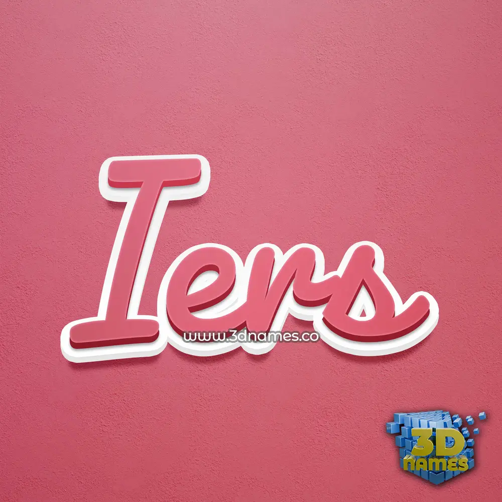 iers in Red Scribble style - 3D name wallpaper