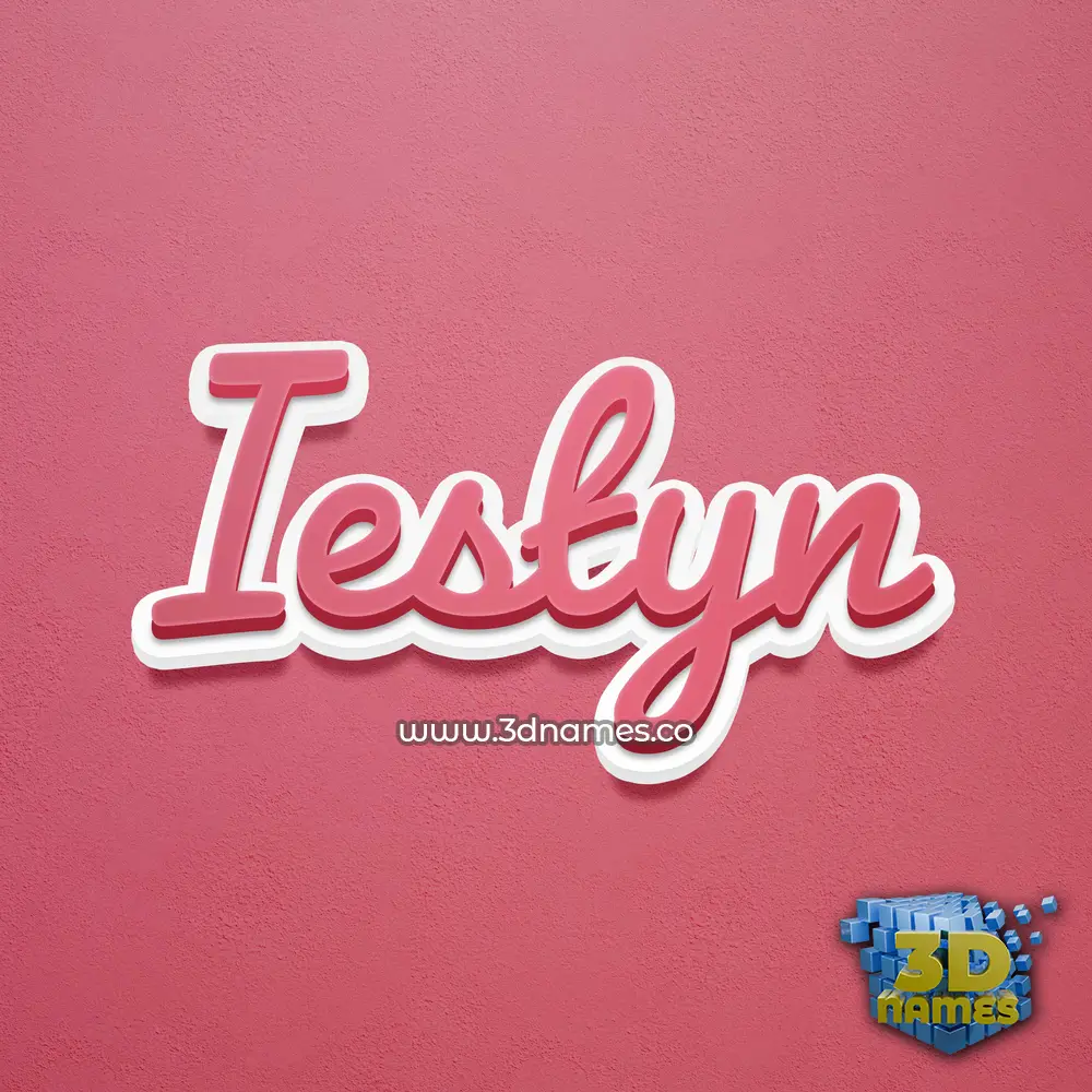 iestyn in Red Scribble style - 3D name wallpaper