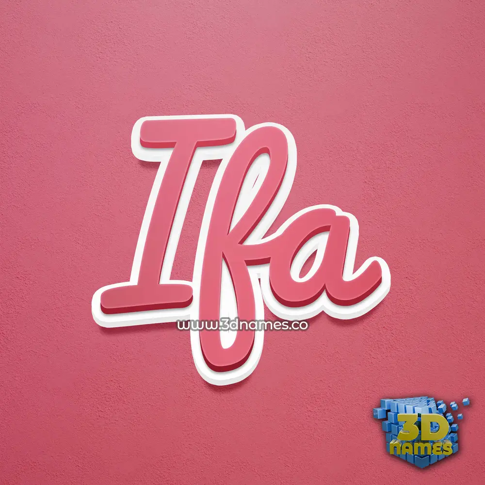 ifa in Red Scribble style - 3D name wallpaper
